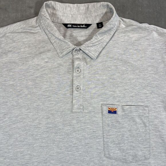 Travis Mathew Men’s Light Gray Short Sleeve Polo Arizona‎ State Shirt  XXL - Picture 2 of 8